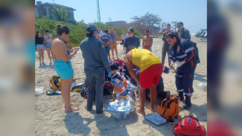 😭😭Tragédia em praia de Santa Catarina, mobiliza os bombeiros e gera enorme comoção era filho do Leonar…ver mais