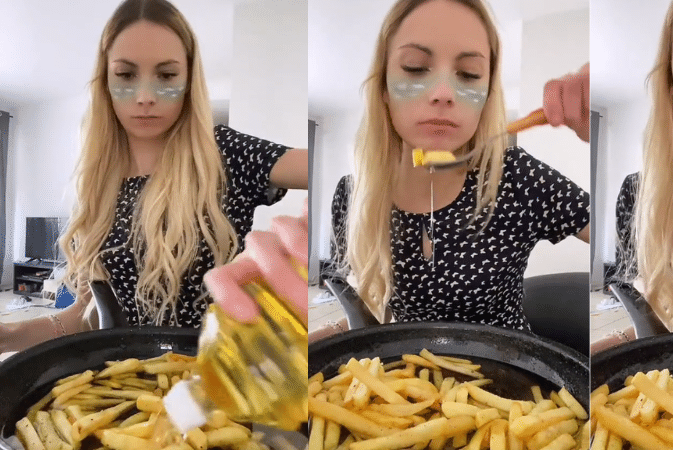 Mulher Come Batata com Alguns Carroç0s e Acaba M…Ver mais