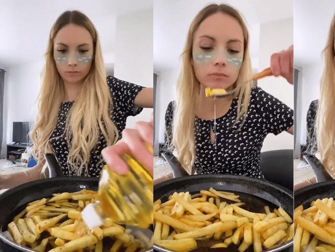 Mulher Come Batata com Alguns Carroç0s e Acaba M…Ver mais
